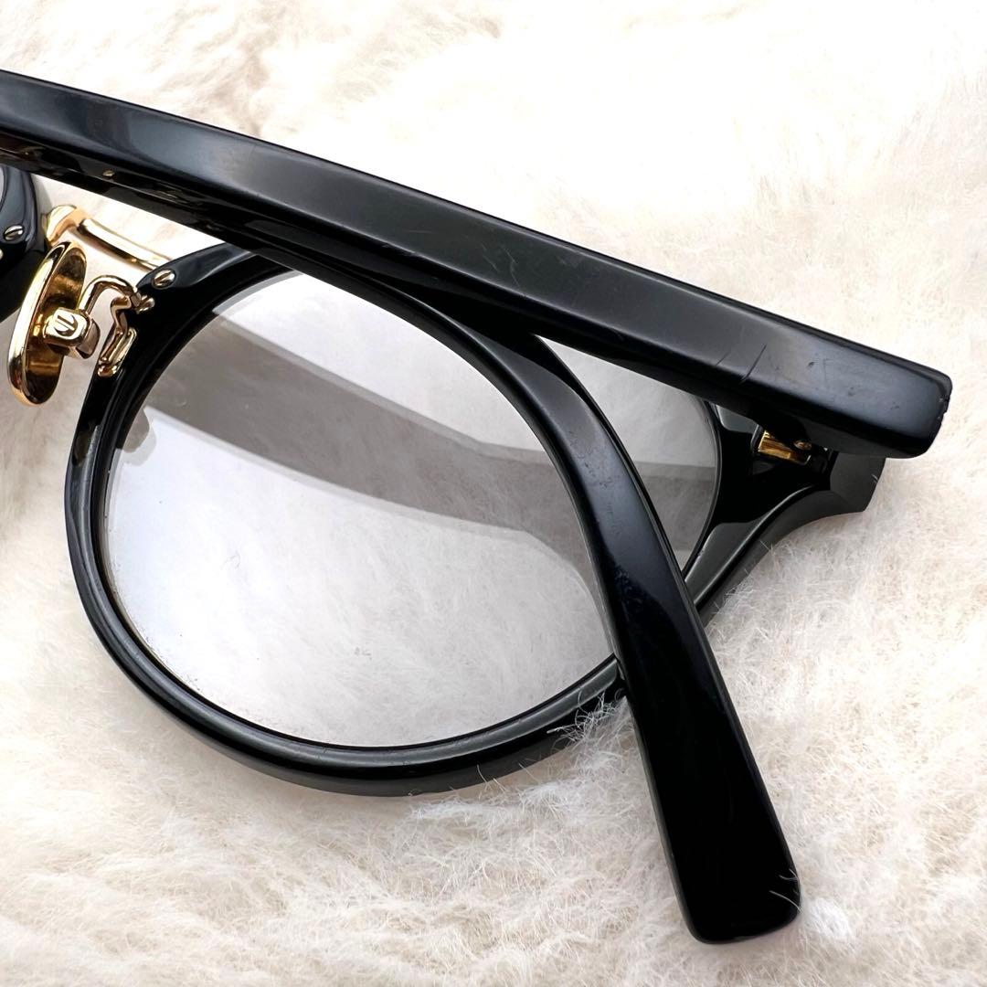 美品✨ A.D.S.R EDDIE 01 メガネ ブラック系 ゴールド 男女兼用