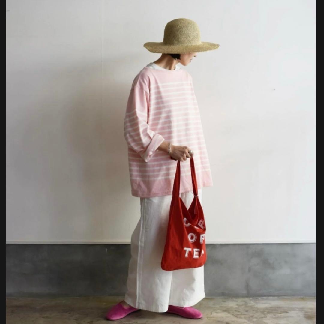 OUTILTORICOT AAST ピンク ストライプ 長袖カットソー