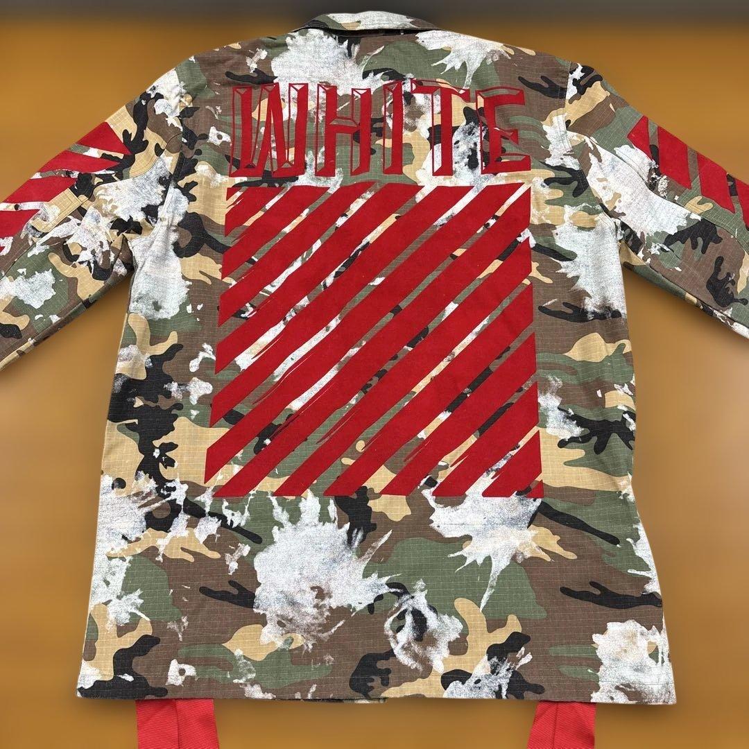 美品　OFF-WHITE オフホワイト ジャケット ミリタリー カモフラ 迷彩