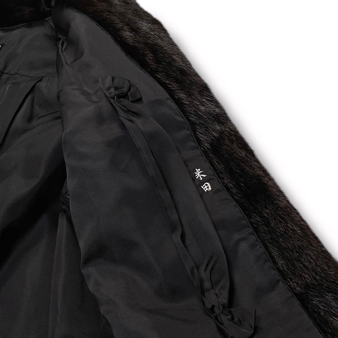 【美品】Fiancesse ミンクファーコート 毛皮 ブラウン 11 毛並み◎