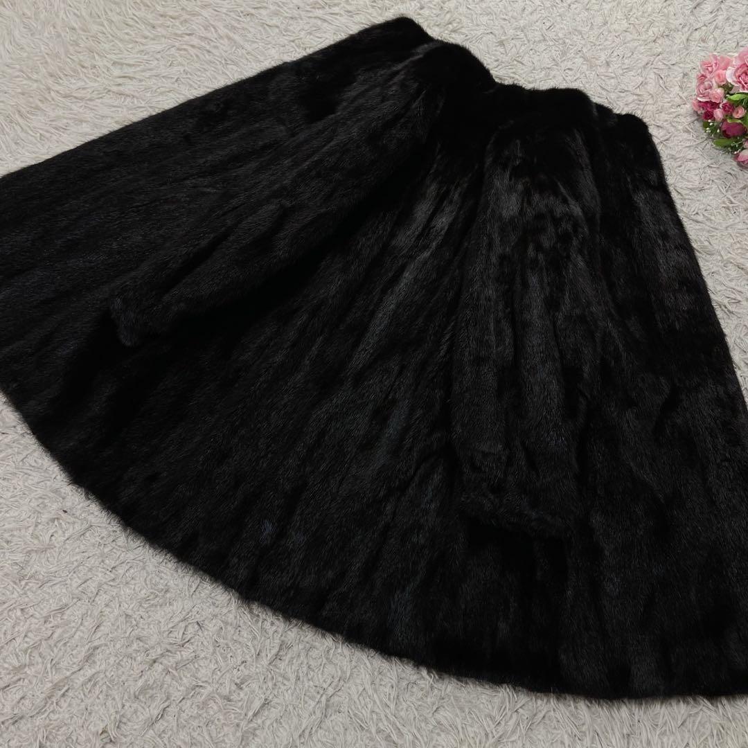 【美品】Fiancesse ミンクファーコート 毛皮 ブラウン 11 毛並み◎