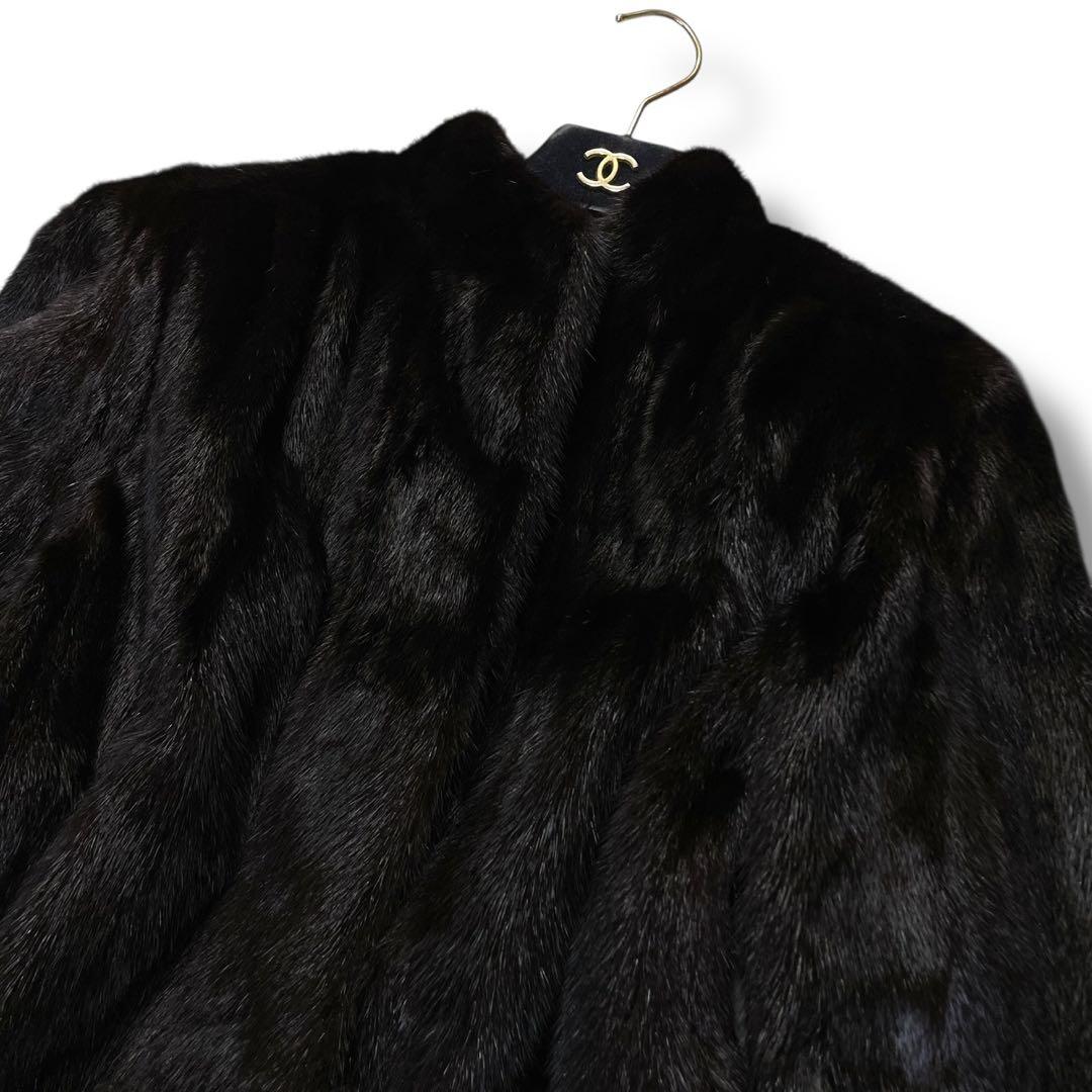 【美品】Fiancesse ミンクファーコート 毛皮 ブラウン 11 毛並み◎