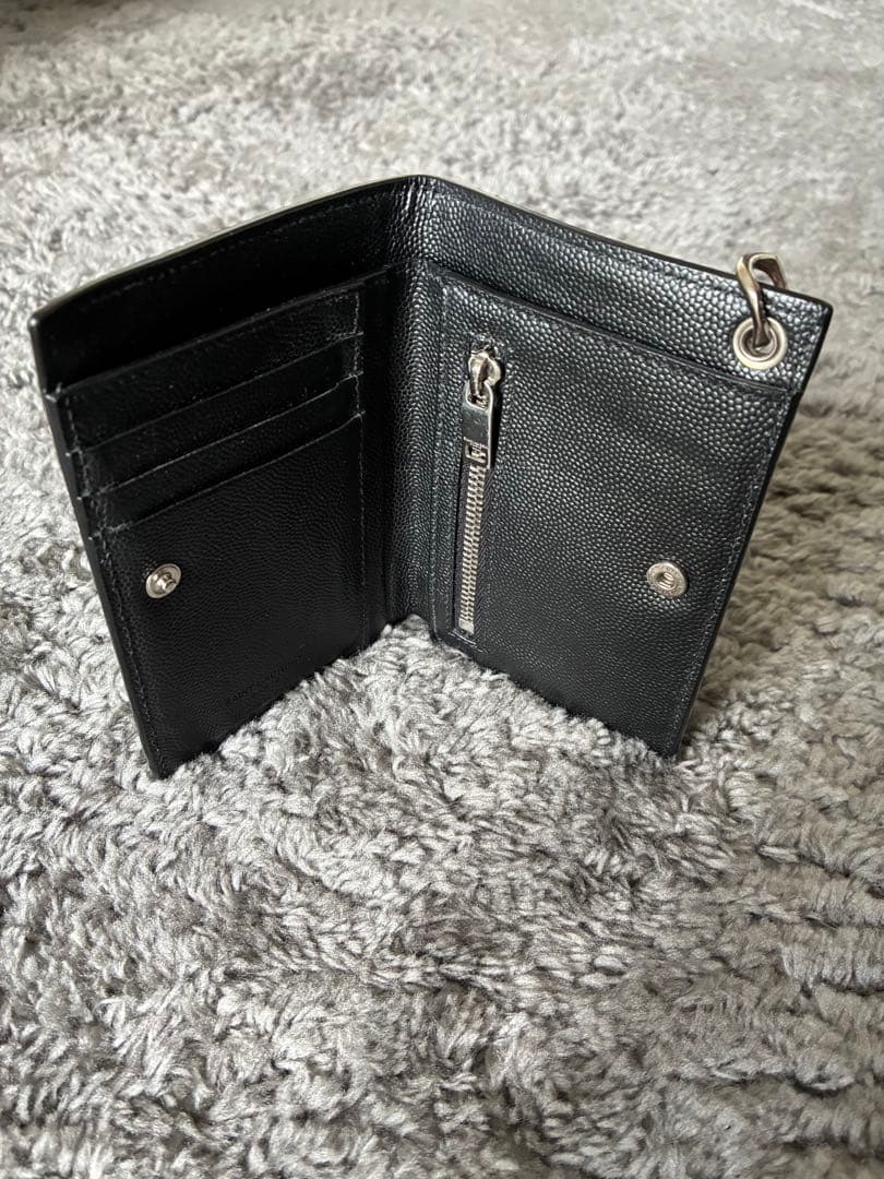 ねこさん専用希少SAINT LAURENT ブラック レザー ウォレットチェーン