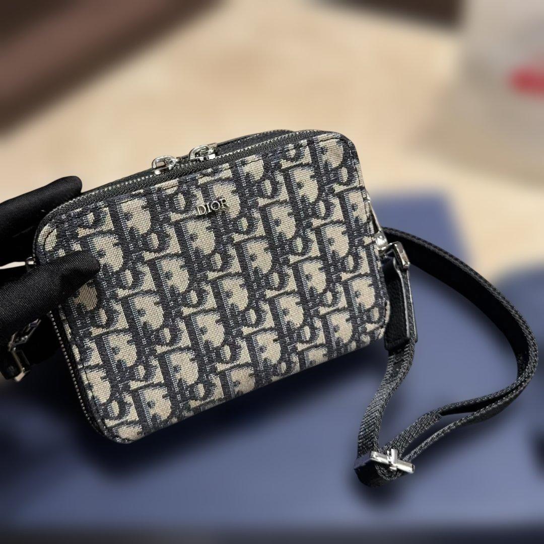 刺繡 ショルダーバッグ ブラック