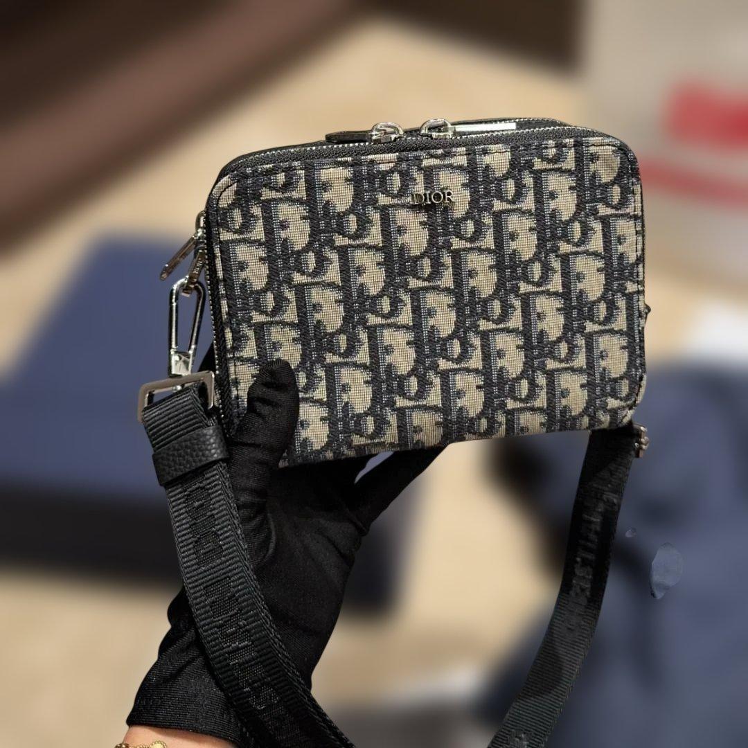 刺繡 ショルダーバッグ ブラック