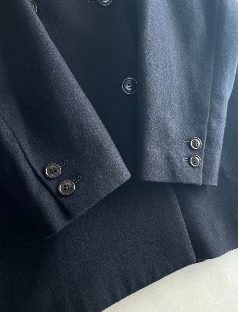 美品✨イエナ　22AW ダブルブレストジャケットコート　紺　38 オーバーサイズ