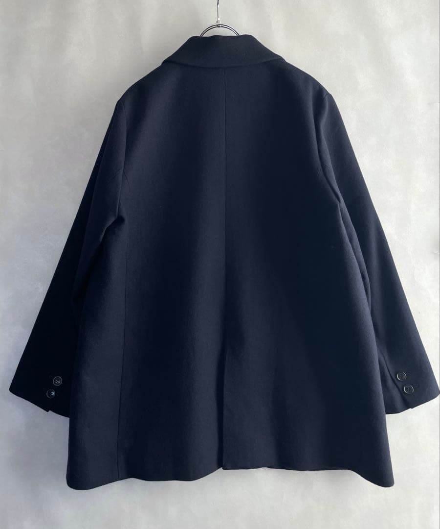 美品✨イエナ　22AW ダブルブレストジャケットコート　紺　38 オーバーサイズ