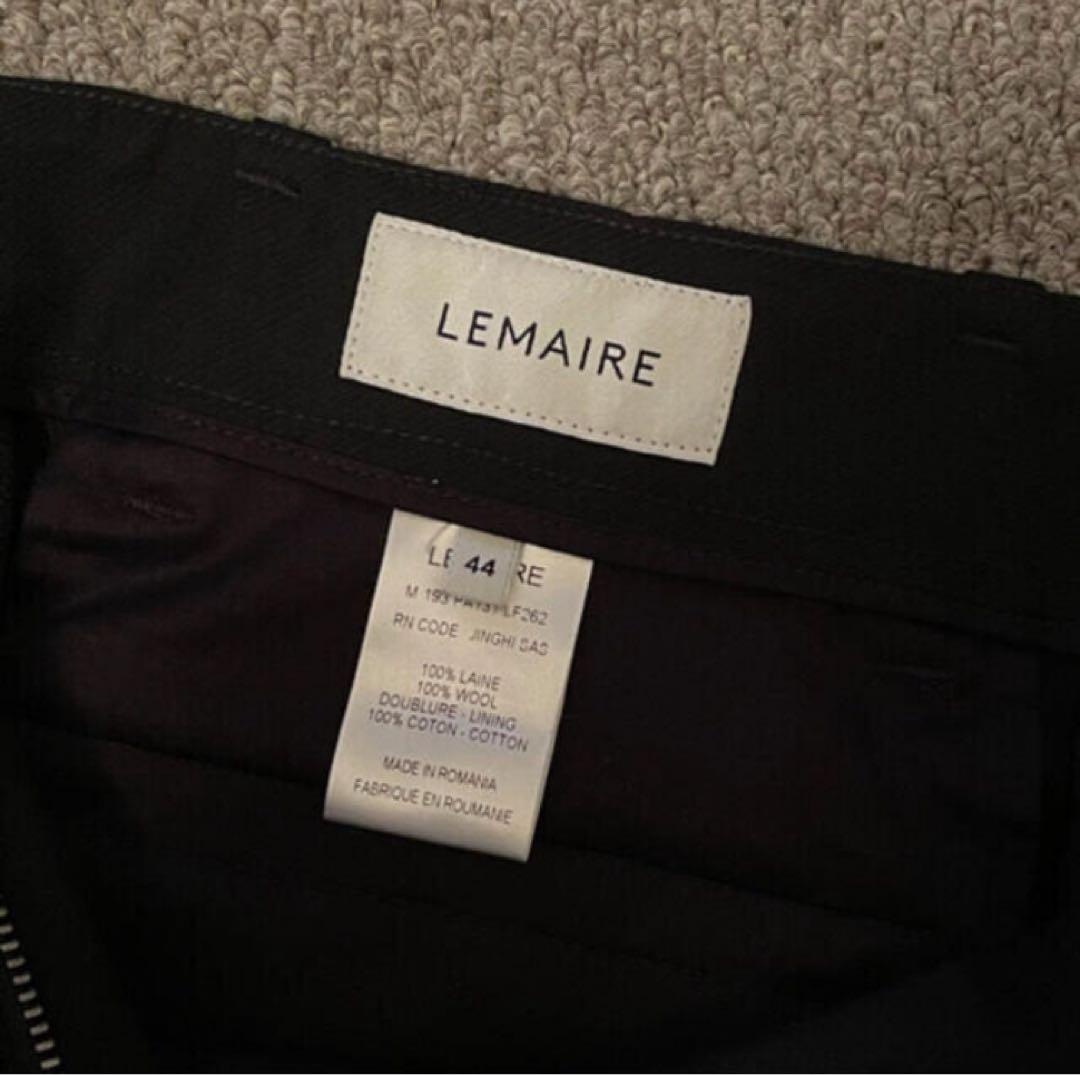 LEMAIRE 19FW ルメール ウールワイドスラックス 44 ブラック