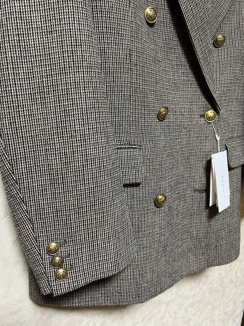 新品・完売 Mila Owen チェック金釦 ダブルブレスト ロングブレザー