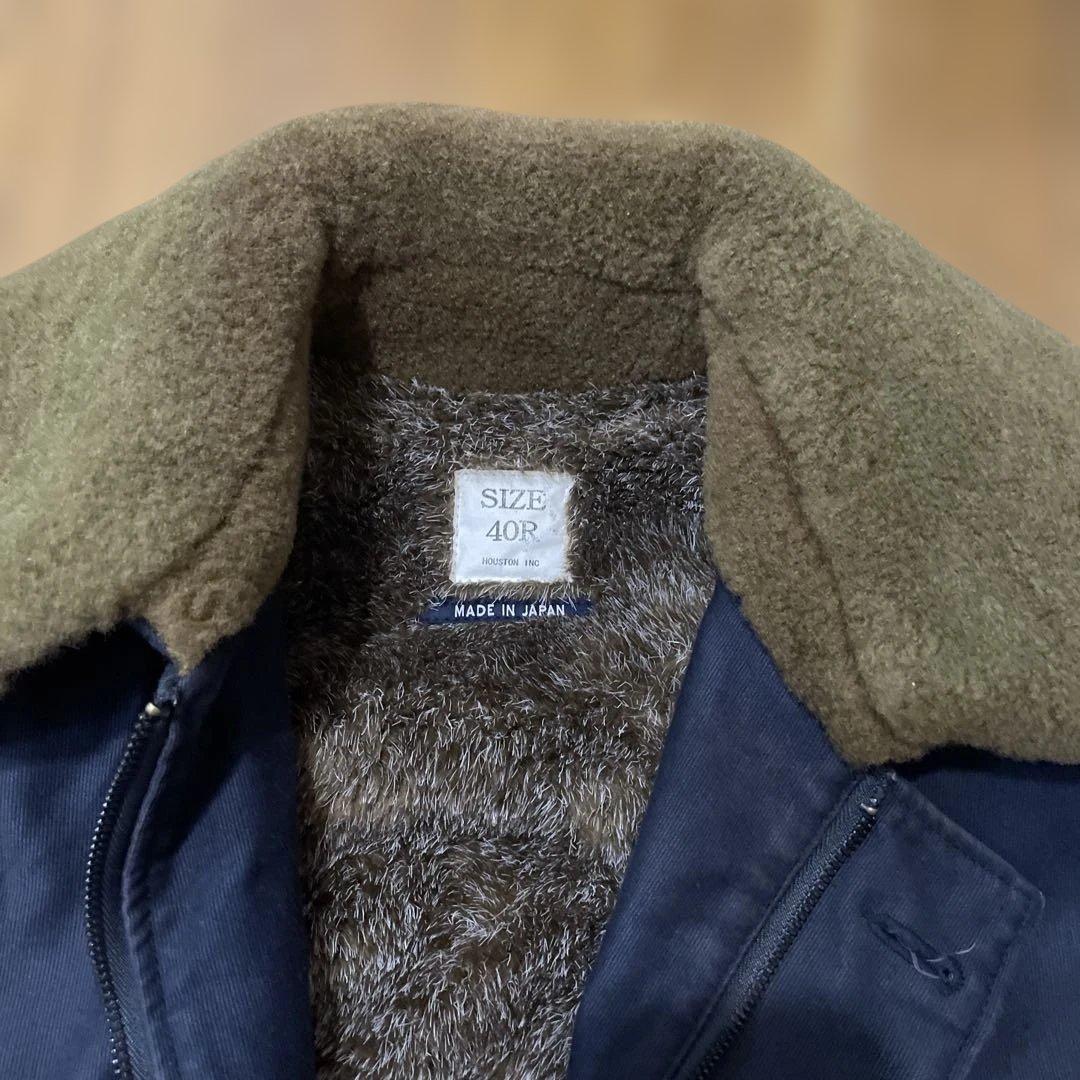 オ*マ様 HOUSTON ヒューストンn1デッキジャケットネイビー　日本製40