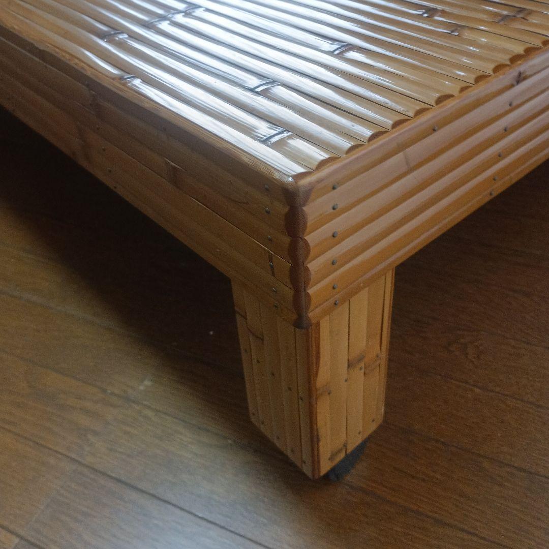 【美品】梅里竹芸 竹製シングルベッド 健康ベッドor座卓_竹家具