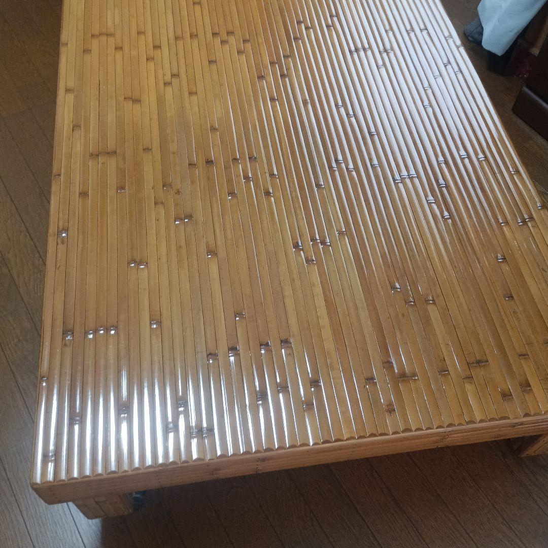 【美品】梅里竹芸 竹製シングルベッド 健康ベッドor座卓_竹家具
