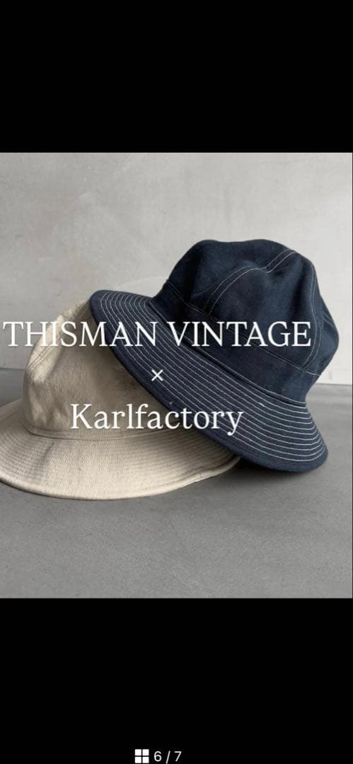 Karlfactory THISMAN VINTAGE別注 M37 ハット 60