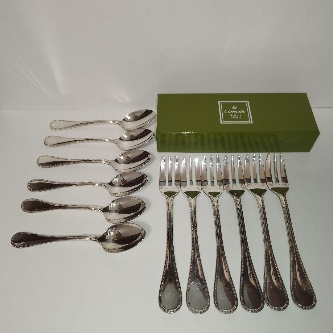 【12本セット】クリストフル　パール　ティースプーン　ケーキスプーン　セット