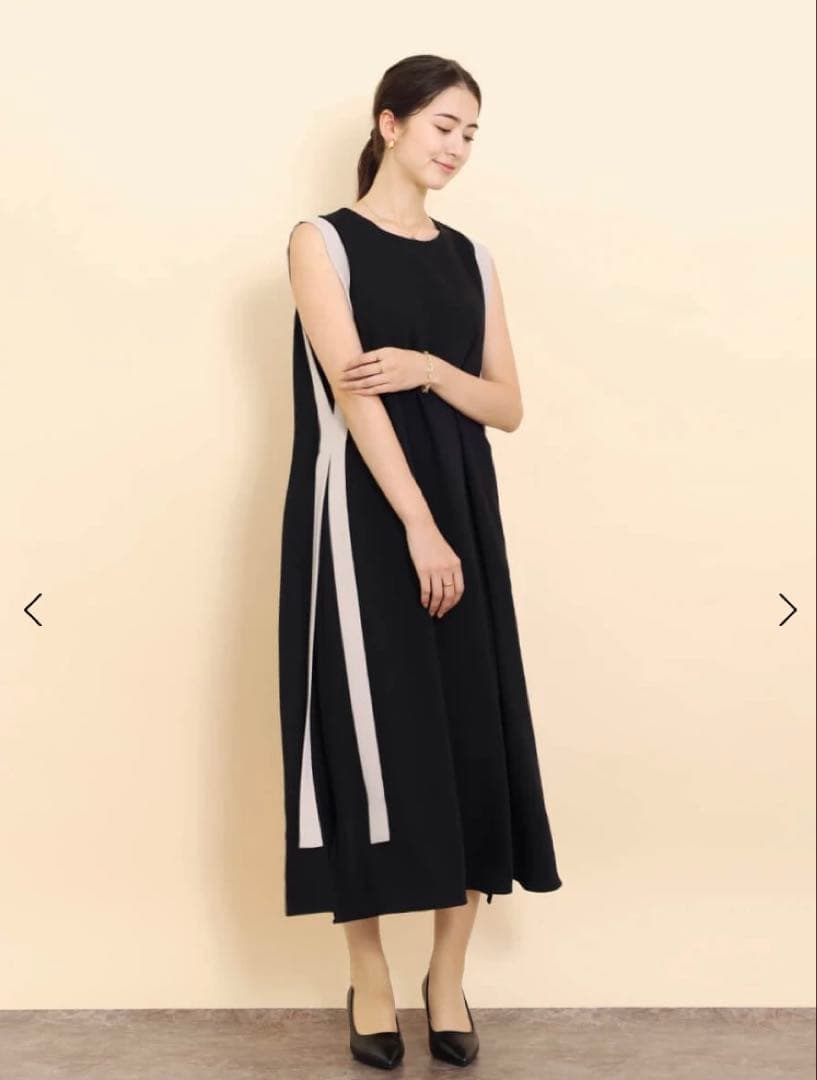 【新品未使用】ヤマダヤ　バイカラーAラインワンピース　FENNEL
