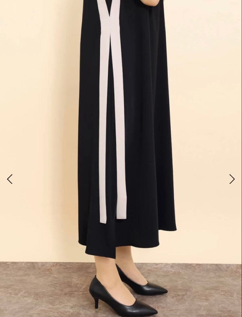 【新品未使用】ヤマダヤ　バイカラーAラインワンピース　FENNEL