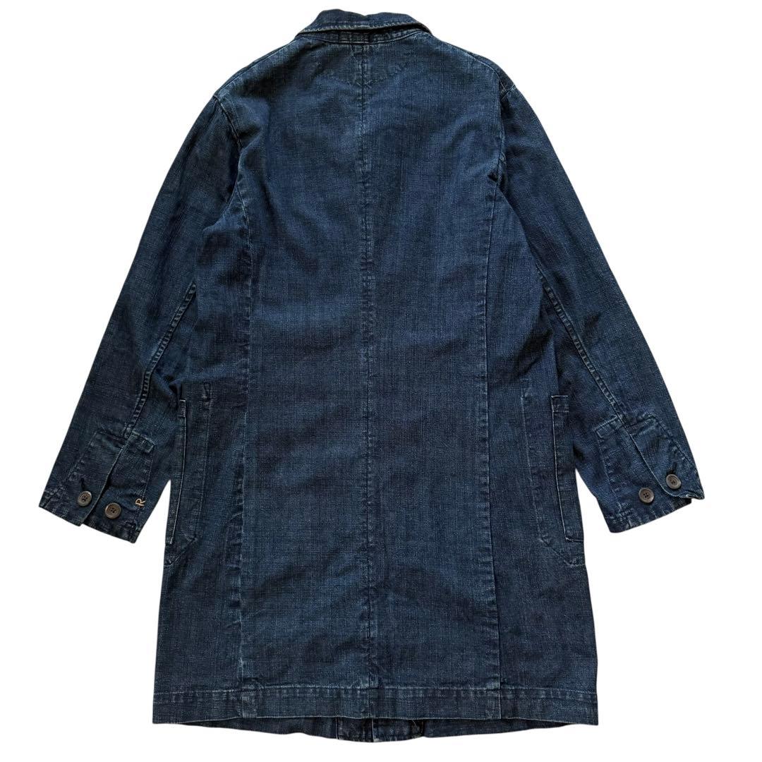 【Rロゴ刺繍】45rpm デニム カバーオール ショップコート 藍染め 2 M