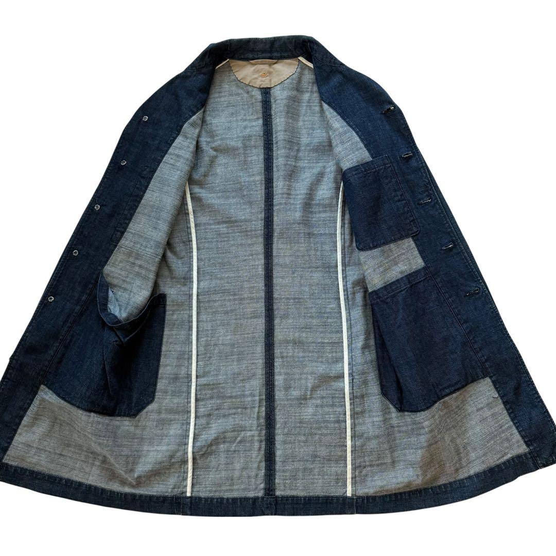 【Rロゴ刺繍】45rpm デニム カバーオール ショップコート 藍染め 2 M