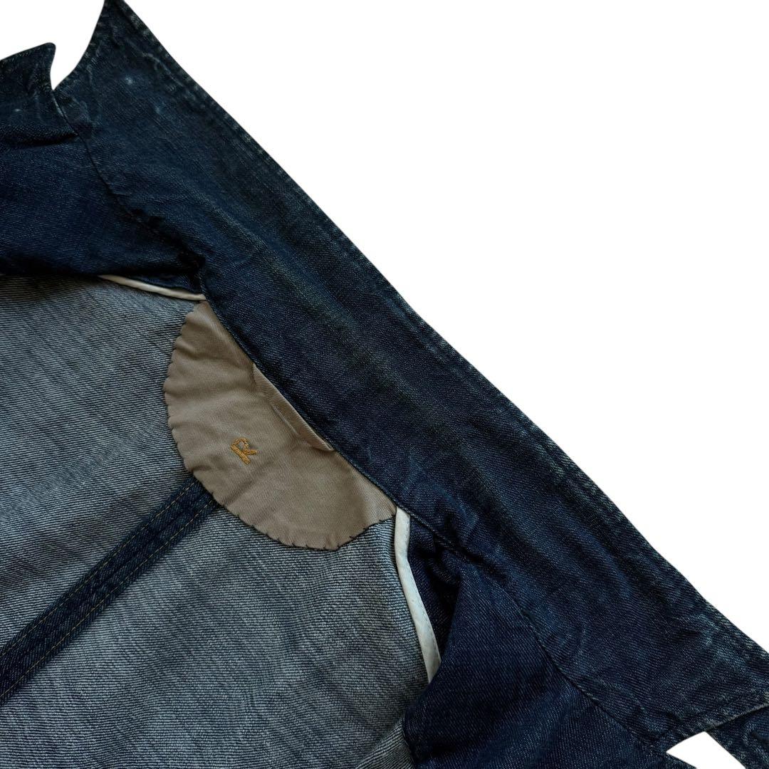 【Rロゴ刺繍】45rpm デニム カバーオール ショップコート 藍染め 2 M