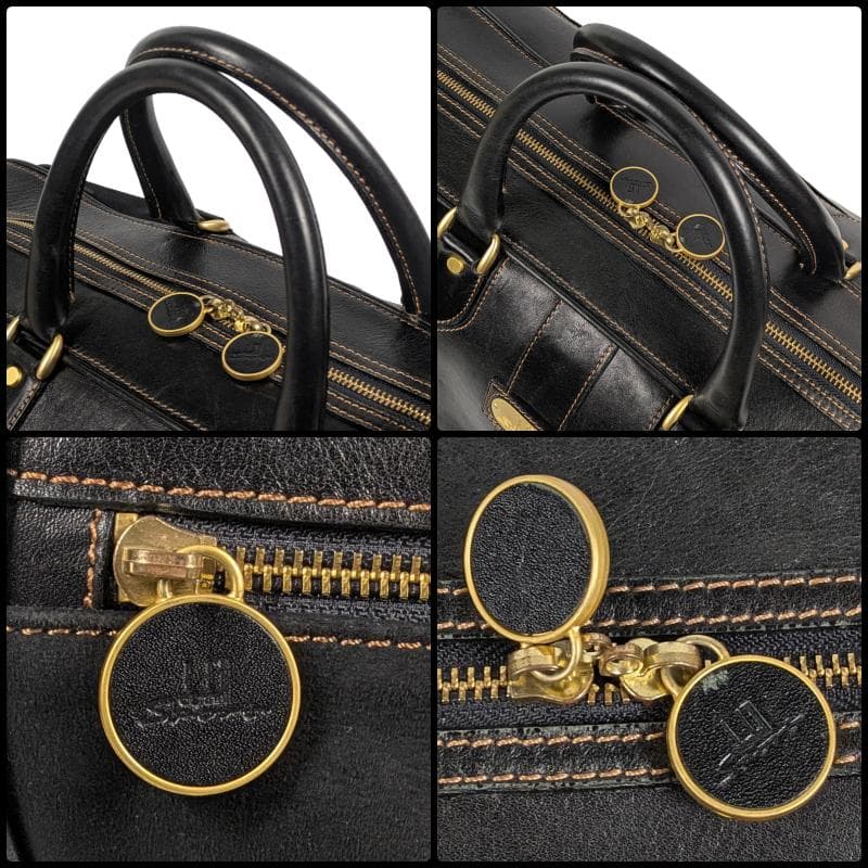 【希少】ダンヒル 2way ボストンバッグ スエード レザー ブラック 大容量