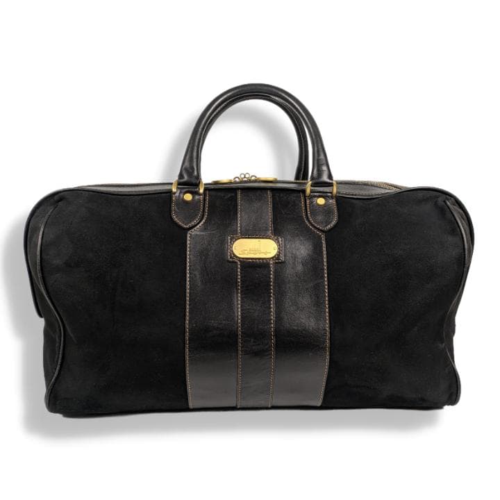 【希少】ダンヒル 2way ボストンバッグ スエード レザー ブラック 大容量