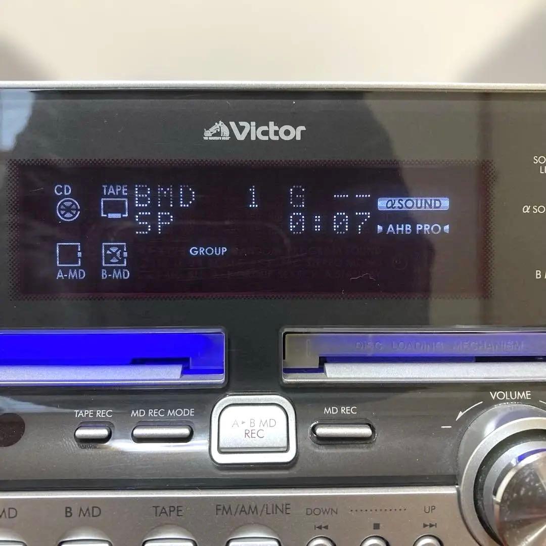 【希少の逸品】Victor UX-W500 CD-MD5倍速録音可 リモコン付き