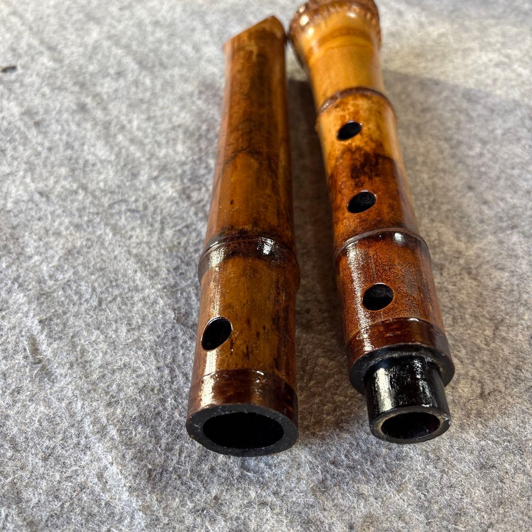 259尺八　一尺五寸管　竹弘？銘ニ印262尺八七寸管二本のお口価格