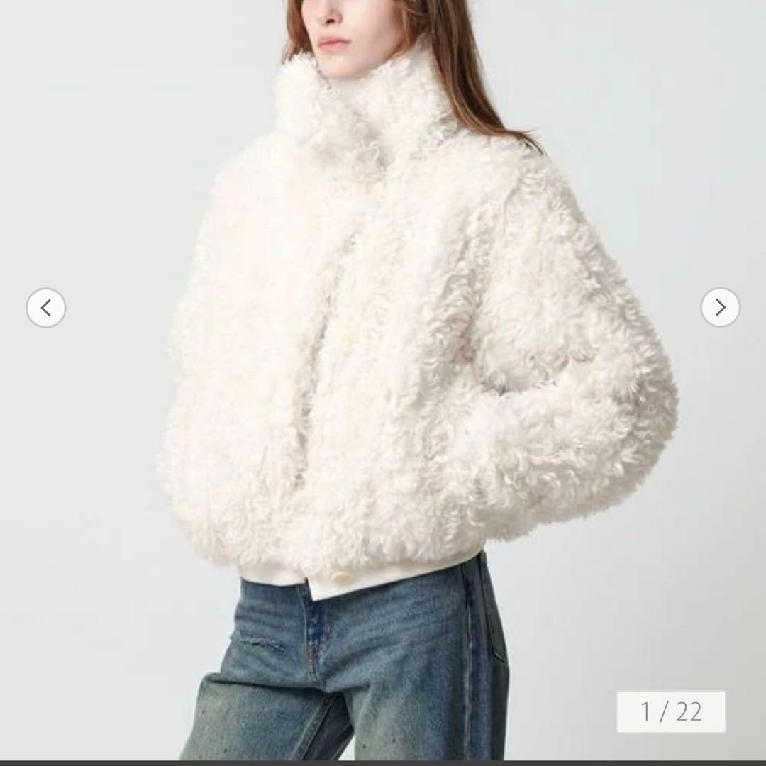 新品　ATTISESSION フラッフィー ブルゾン　ホワイト