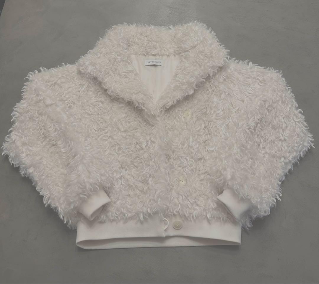 新品　ATTISESSION フラッフィー ブルゾン　ホワイト