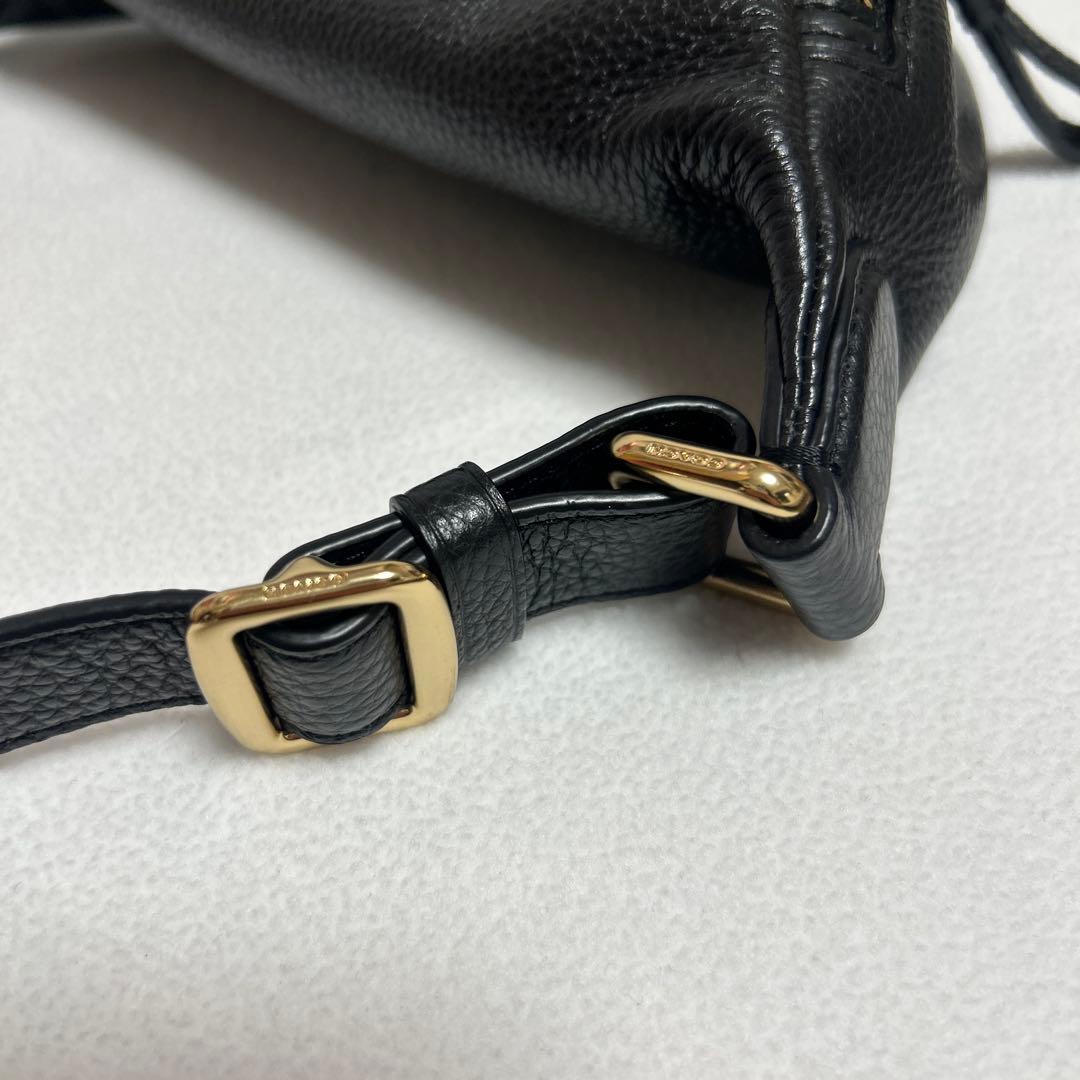 COACH ブラック レザー ウエストポーチ
