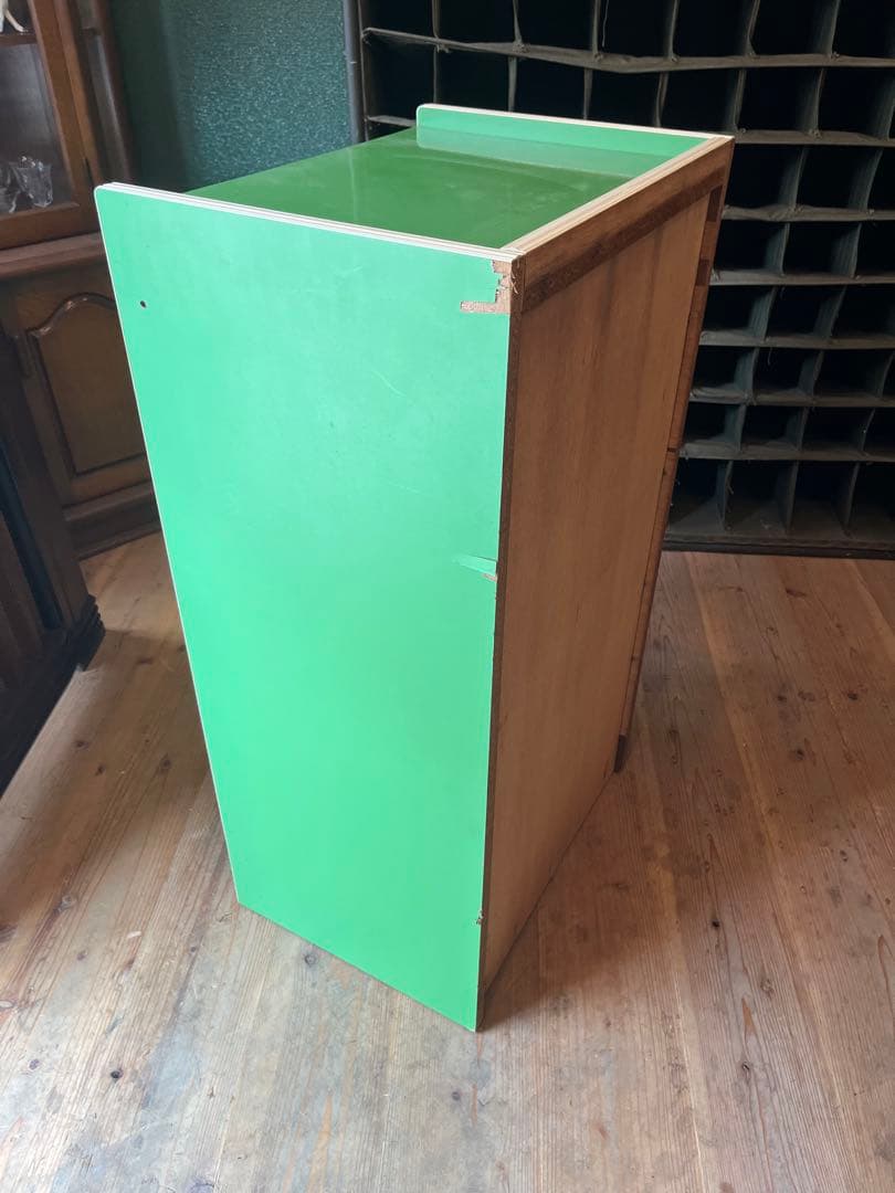 小雪＊チェスト レトロポップ 昭和レトロ 花柄 緑 グリーンインテリア