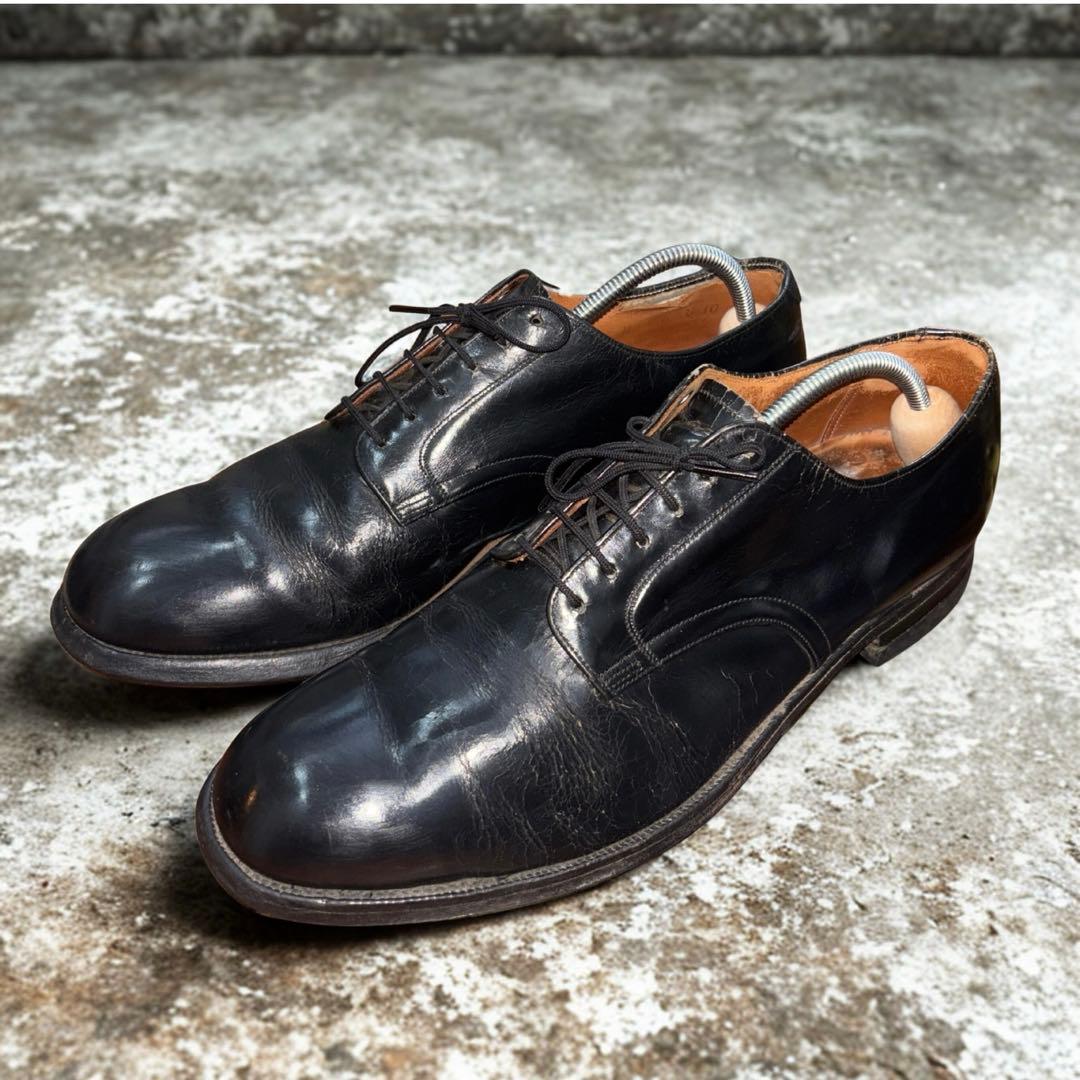 60s USNAVY サービスシューズ レザー ドッグイヤー