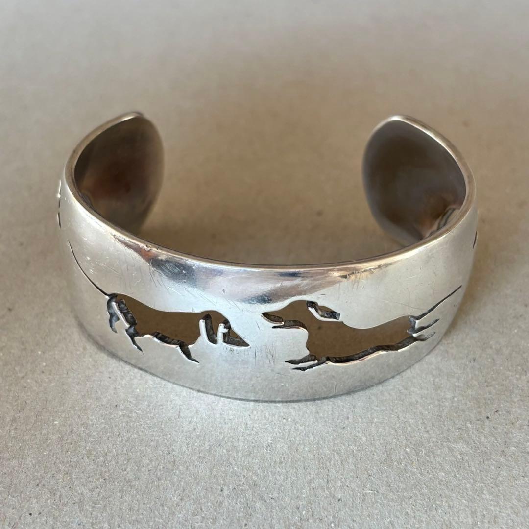 エルメス　シルバー　バングル　カフ