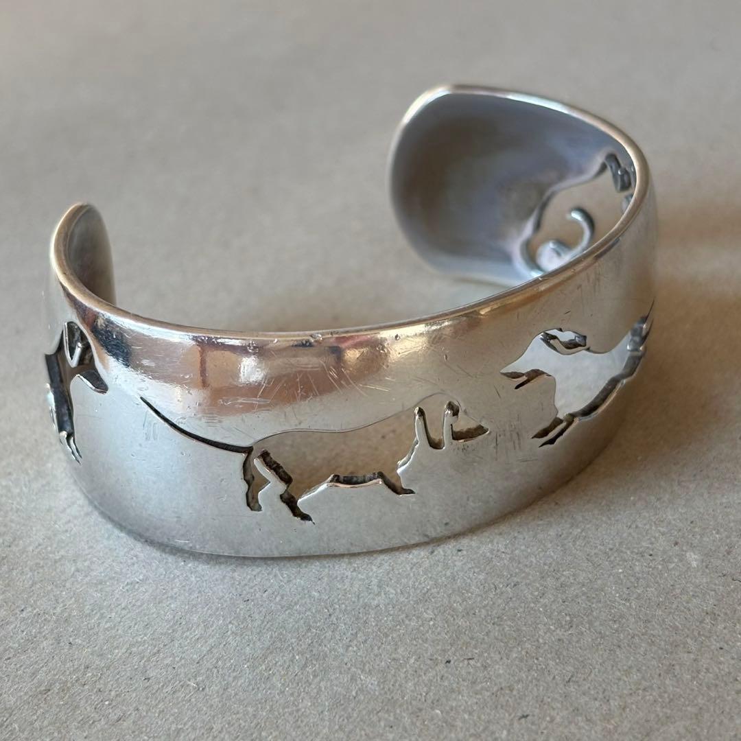 エルメス　シルバー　バングル　カフ