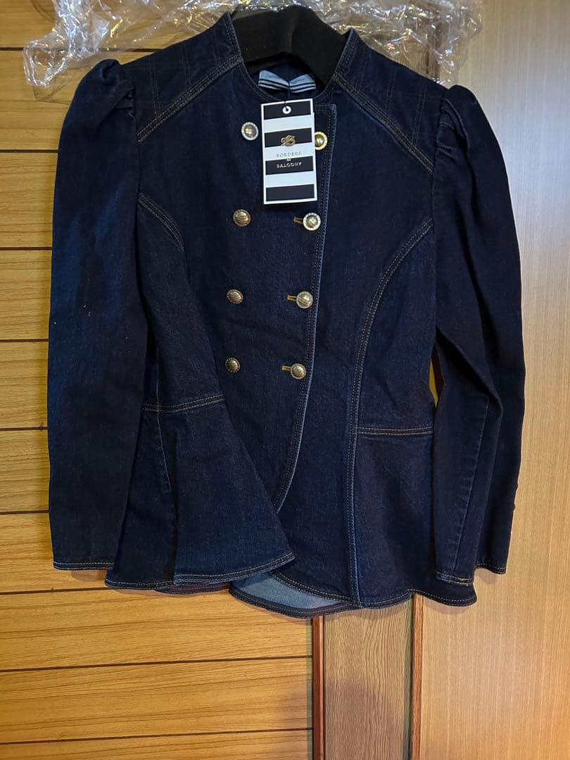 ア*イ様 ボーダーズアットバルコニー ペプラム デニム キルティング ジャケット