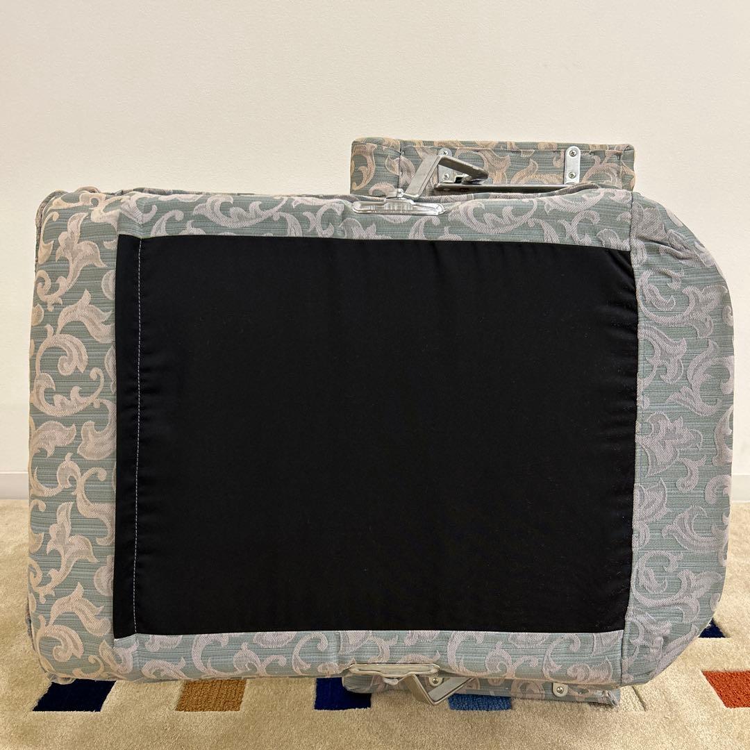 エル処分品★日本製座椅子 布張り リクライニング式 アヤメ ブルー