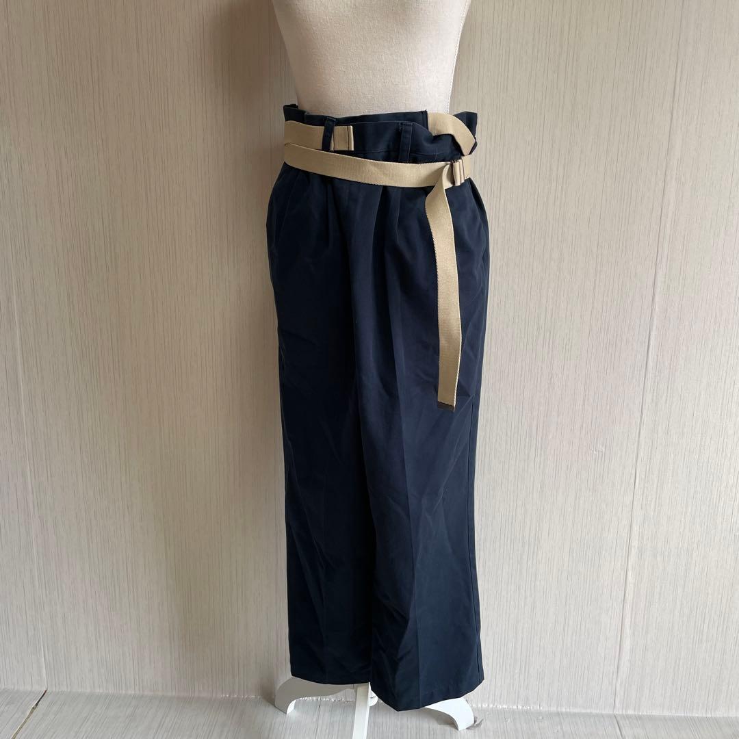 ♯ メゾンエウレカ　ヴィンテージ　リワークチノ　ワイドパンツ　ラップ　ネイビーS