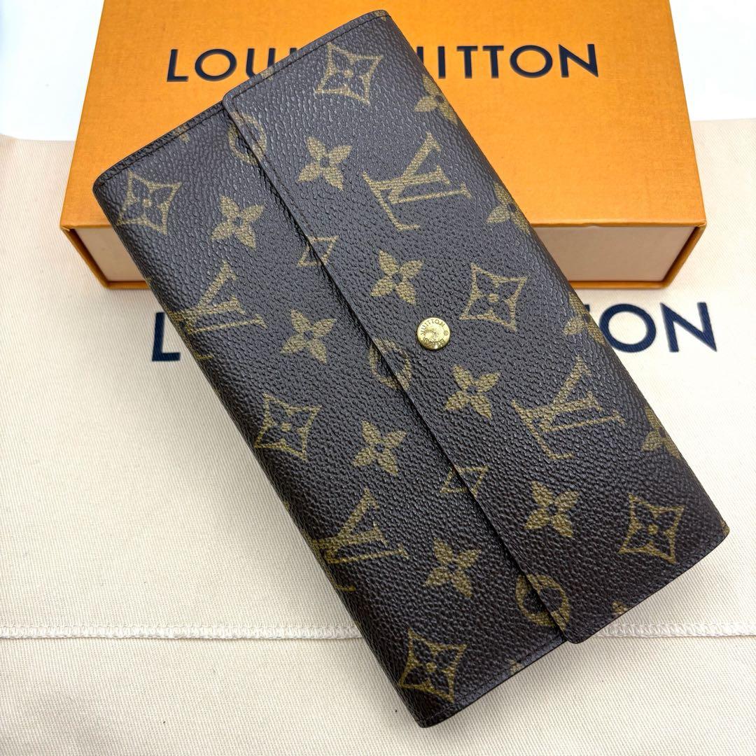 【外側美品】ルイヴィトン モノグラム ポルトトレゾール インターナショナル 財布