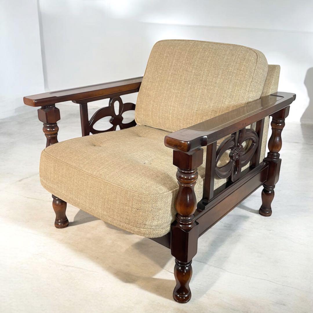 HR354 【希少デザイン】飛騨産業　穂高　キツツキ　ソファ　1人掛け