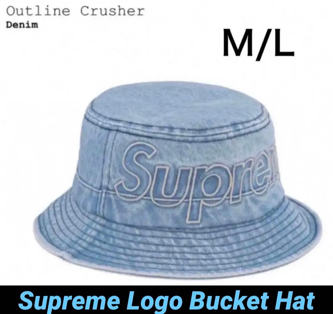 帽子 Supreme Outline Crusher Denim bucket hat