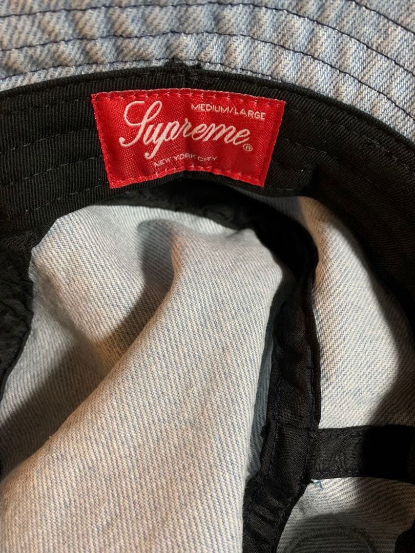 帽子 Supreme Outline Crusher Denim bucket hat