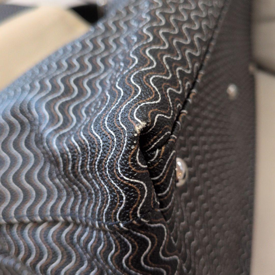 ザネラート　ポスティーナ　PVC ハンドバッグ　ブラック　サイズM＋