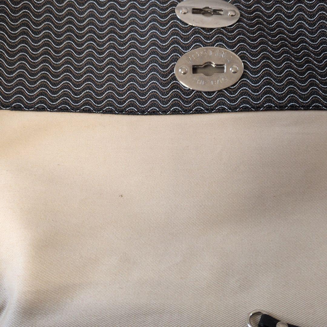 ザネラート　ポスティーナ　PVC ハンドバッグ　ブラック　サイズM＋