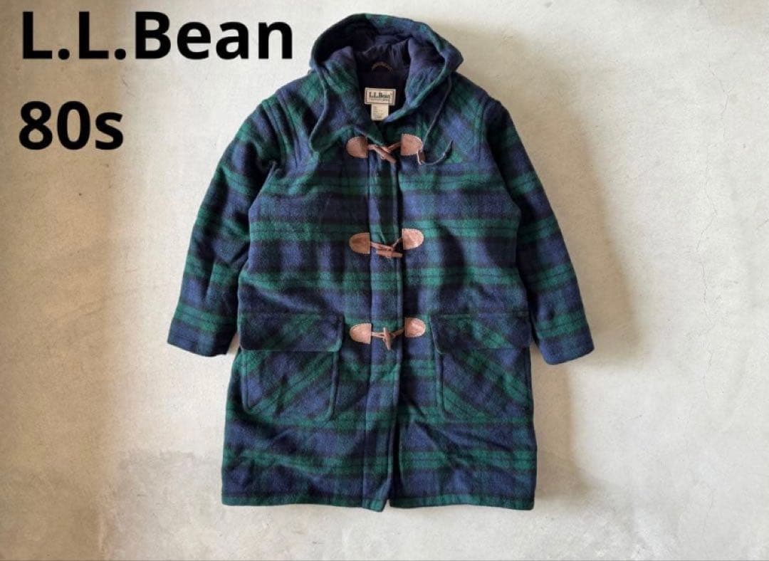 80s L.L.Bean ダッフルコート ブラックウォッチ USA製