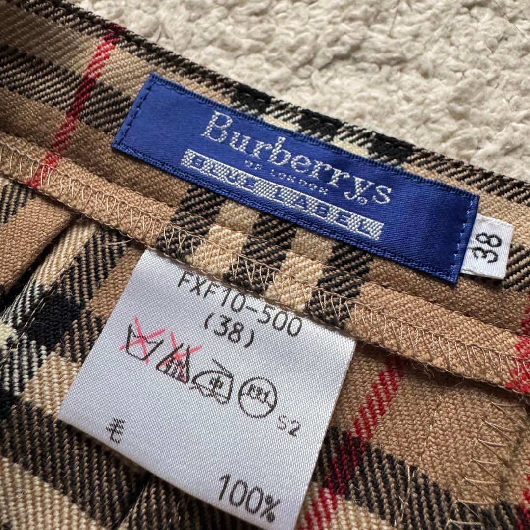 美品　burberrys プリーツ巻きスカート　ノバチェック　ベージュ　38