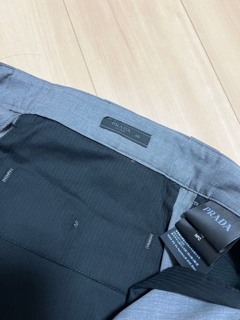 PRADA 25SS バージンウールワイドストレートスラックス ラフシモンズ