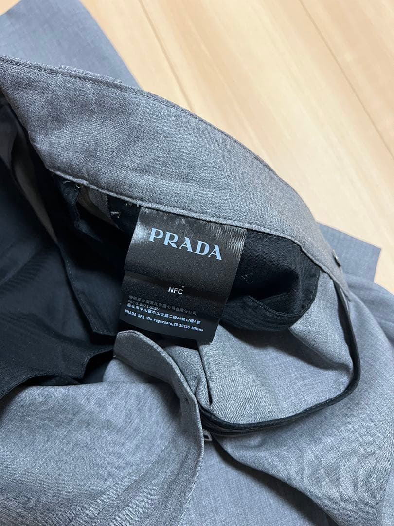 PRADA 25SS バージンウールワイドストレートスラックス ラフシモンズ