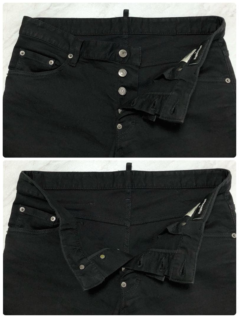 【美品 50】DSQUARED2 デニム skater jean オールブラック