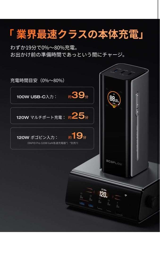 EcoFlow RAPID Pro モバイルバッテリー
