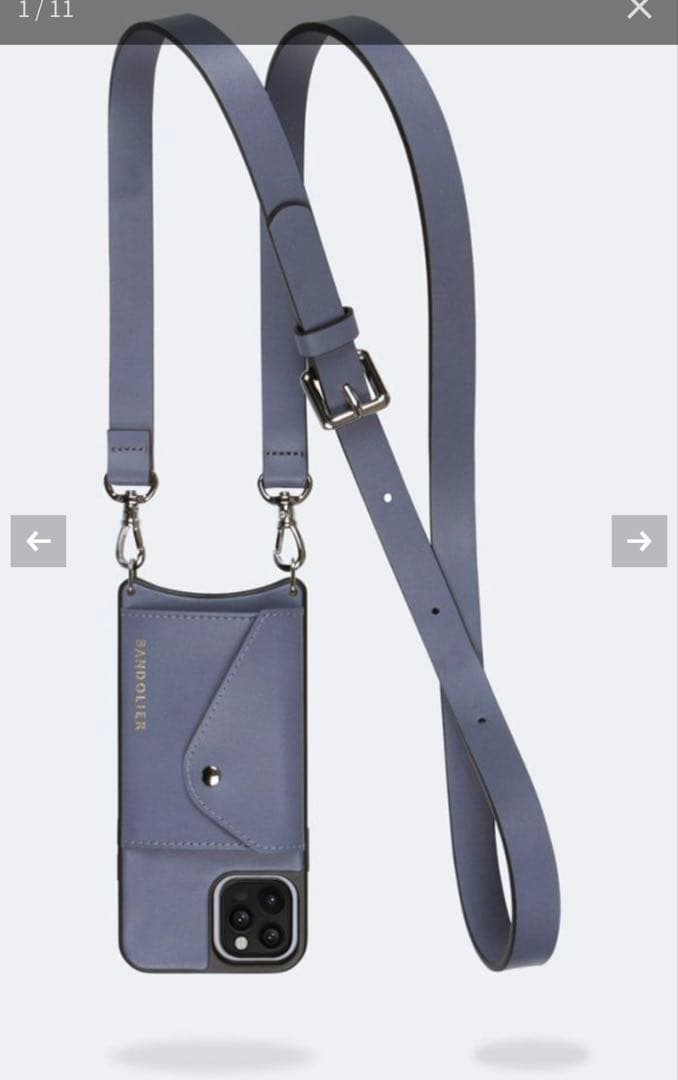 【新品】BANDOLIERブルースモーク　iPhone13proケースストラップ